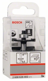 Плоская пазовая фреза 8 mm, D1 32 mm, L 4 mm, G 51 mm 2608628402